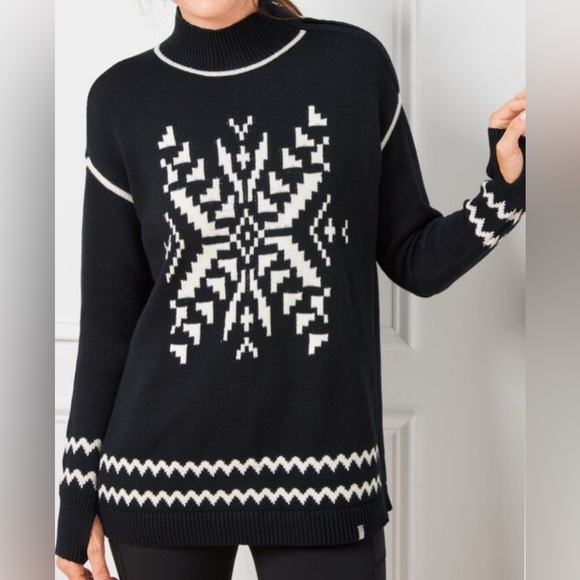 TALBOTS THERMOLITE® SNOWFLAKE TURTLENECK SWEATER Size - Picture 1 of 11